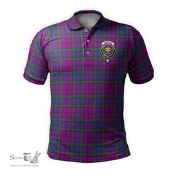 Scottish Wardlaw Modern Tartan Mens Polo Shirt with Family Crest Scottish Polo Shirt Scottish Plaid Tartan Plaid - ScotsTee - scotstee.com