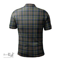 Scottish Scott Green Modern Tartan Mens Polo Shirt with Family Crest Scottish Polo Shirt Scottish Plaid Tartan Plaid - ScotsTee - scotstee.com