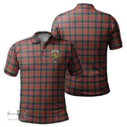 Scottish MacPherson Ancient Tartan Mens Polo Shirt with Family Crest Scottish Polo Shirt Scottish Plaid Tartan Plaid - ScotsTee - scotstee.com