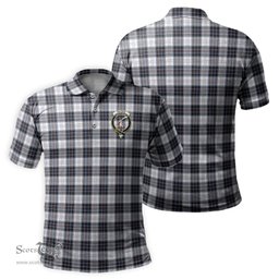 Scottish MacRae Dress Modern Tartan Mens Polo Shirt with Family Crest Scottish Polo Shirt Scottish Plaid Tartan Plaid - ScotsTee - scotstee.com