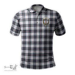 Scottish MacRae Dress Modern Tartan Mens Polo Shirt with Family Crest Scottish Polo Shirt Scottish Plaid Tartan Plaid - ScotsTee - scotstee.com