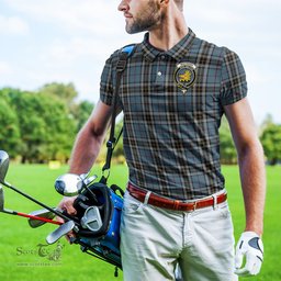 Scottish MacTavish Dress Tartan Mens Polo Shirt with Family Crest Scottish Polo Shirt Scottish Plaid Tartan Plaid - ScotsTee - scotstee.com