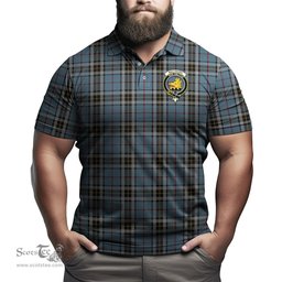 Scottish MacTavish Dress Tartan Mens Polo Shirt with Family Crest Scottish Polo Shirt Scottish Plaid Tartan Plaid - ScotsTee - scotstee.com