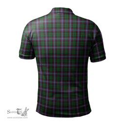 Scottish Russell Tartan Mens Polo Shirt with Family Crest Scottish Polo Shirt Scottish Plaid Tartan Plaid - ScotsTee - scotstee.com