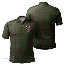 Scottish Macnaughton Hunting Tartan Mens Polo Shirt with Family Crest Scottish Polo Shirt Scottish Plaid Tartan Plaid - ScotsTee - scotstee.com