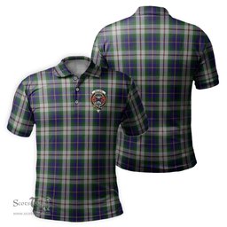 Scottish MacLeod Of Californian Tartan Mens Polo Shirt with Family Crest Scottish Polo Shirt Scottish Plaid Tartan Plaid - ScotsTee - scotstee.com
