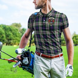 Scottish MacLeod Of Californian Tartan Mens Polo Shirt with Family Crest Scottish Polo Shirt Scottish Plaid Tartan Plaid - ScotsTee - scotstee.com