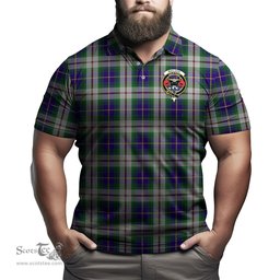 Scottish MacLeod Of Californian Tartan Mens Polo Shirt with Family Crest Scottish Polo Shirt Scottish Plaid Tartan Plaid - ScotsTee - scotstee.com