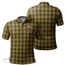Scottish MacLeod Tartan Mens Polo Shirt with Family Crest Scottish Polo Shirt Scottish Plaid Tartan Plaid - ScotsTee - scotstee.com