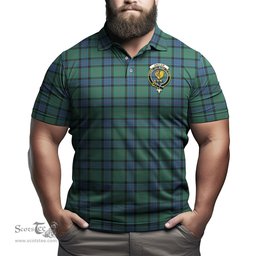 Scottish Sinclair Hunting Ancient Tartan Mens Polo Shirt with Family Crest Scottish Polo Shirt Scottish Plaid Tartan Plaid - ScotsTee - scotstee.com