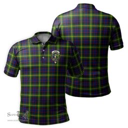 Scottish Watson Modern Tartan Mens Polo Shirt with Family Crest Scottish Polo Shirt Scottish Plaid Tartan Plaid - ScotsTee - scotstee.com