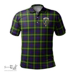Scottish Watson Modern Tartan Mens Polo Shirt with Family Crest Scottish Polo Shirt Scottish Plaid Tartan Plaid - ScotsTee - scotstee.com
