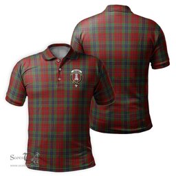 Scottish MacLean of Duart Tartan Mens Polo Shirt with Family Crest Scottish Polo Shirt Scottish Plaid Tartan Plaid - ScotsTee - scotstee.com