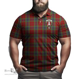 Scottish MacLean of Duart Tartan Mens Polo Shirt with Family Crest Scottish Polo Shirt Scottish Plaid Tartan Plaid - ScotsTee - scotstee.com