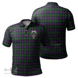 Scottish Morrison Modern Tartan Mens Polo Shirt with Family Crest Scottish Polo Shirt Scottish Plaid Tartan Plaid - ScotsTee - scotstee.com