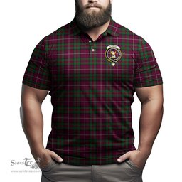 Scottish Stewart of Bute Hunting Tartan Mens Polo Shirt with Family Crest Scottish Polo Shirt Scottish Plaid Tartan Plaid - ScotsTee - scotstee.com