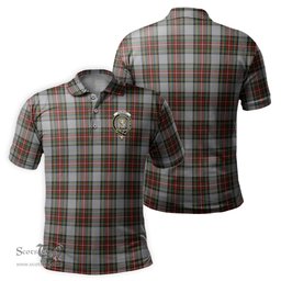 Scottish Stewart Dress Tartan Mens Polo Shirt with Family Crest Scottish Polo Shirt Scottish Plaid Tartan Plaid - ScotsTee - scotstee.com
