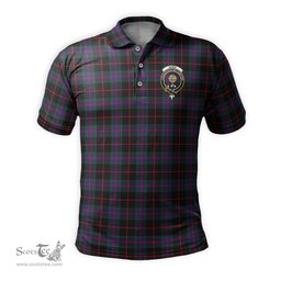 Scottish Nairn Tartan Mens Polo Shirt with Family Crest Scottish Polo Shirt Scottish Plaid Tartan Plaid - ScotsTee - scotstee.com