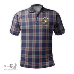 Scottish Stewart of Appin Hunting Dress Tartan Mens Polo Shirt with Family Crest Scottish Polo Shirt Scottish Plaid Tartan Plaid - ScotsTee - scotstee.com