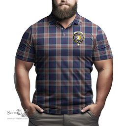 Scottish Stewart of Appin Hunting Dress Tartan Mens Polo Shirt with Family Crest Scottish Polo Shirt Scottish Plaid Tartan Plaid - ScotsTee - scotstee.com