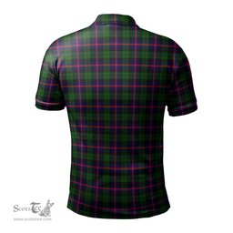Scottish Urquhart Modern Tartan Mens Polo Shirt with Family Crest Scottish Polo Shirt Scottish Plaid Tartan Plaid - ScotsTee - scotstee.com