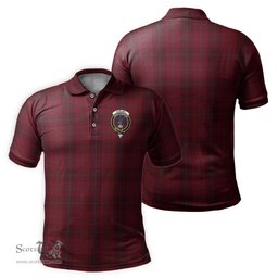 Scottish Stirling of Keir Tartan Mens Polo Shirt with Family Crest Scottish Polo Shirt Scottish Plaid Tartan Plaid - ScotsTee - scotstee.com