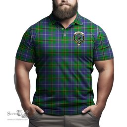 Scottish Turnbull Hunting Tartan Mens Polo Shirt with Family Crest Scottish Polo Shirt Scottish Plaid Tartan Plaid - ScotsTee - scotstee.com