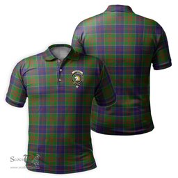 Scottish Stewart of Appin Hunting Modern Tartan Mens Polo Shirt with Family Crest Scottish Polo Shirt Scottish Plaid Tartan Plaid - ScotsTee - scotstee.com