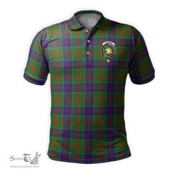 Scottish Stewart of Appin Hunting Modern Tartan Mens Polo Shirt with Family Crest Scottish Polo Shirt Scottish Plaid Tartan Plaid - ScotsTee - scotstee.com