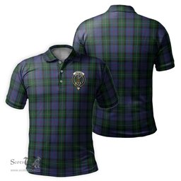 Scottish MacPhail Hunting Tartan Mens Polo Shirt with Family Crest Scottish Polo Shirt Scottish Plaid Tartan Plaid - ScotsTee - scotstee.com
