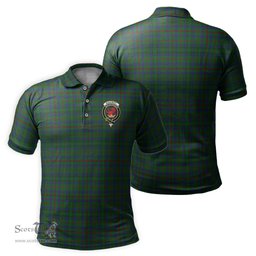 Scottish Moncrieff of Atholl Tartan Mens Polo Shirt with Family Crest Scottish Polo Shirt Scottish Plaid Tartan Plaid - ScotsTee - scotstee.com