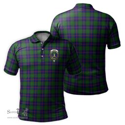 Scottish Shaw Modern Tartan Mens Polo Shirt with Family Crest Scottish Polo Shirt Scottish Plaid Tartan Plaid - ScotsTee - scotstee.com