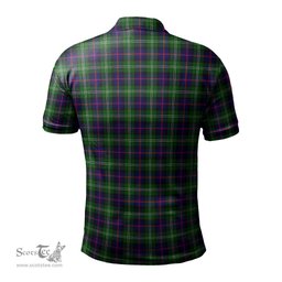 Scottish Sutherland Modern Tartan Mens Polo Shirt with Family Crest Scottish Polo Shirt Scottish Plaid Tartan Plaid - ScotsTee - scotstee.com