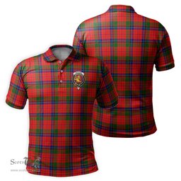 Scottish Nicolson Modern Tartan Mens Polo Shirt with Family Crest Scottish Polo Shirt Scottish Plaid Tartan Plaid - ScotsTee - scotstee.com