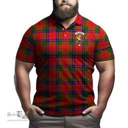 Scottish Nicolson Modern Tartan Mens Polo Shirt with Family Crest Scottish Polo Shirt Scottish Plaid Tartan Plaid - ScotsTee - scotstee.com