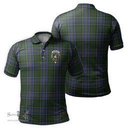 Scottish MacMillan Hunting Tartan Mens Polo Shirt with Family Crest Scottish Polo Shirt Scottish Plaid Tartan Plaid - ScotsTee - scotstee.com