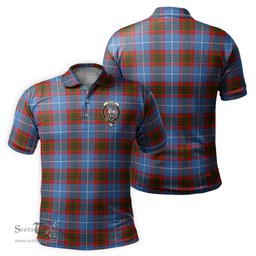Scottish Trotter Tartan Mens Polo Shirt with Family Crest Scottish Polo Shirt Scottish Plaid Tartan Plaid - ScotsTee - scotstee.com