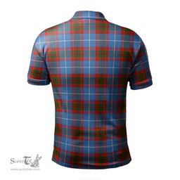 Scottish Skirving Tartan Mens Polo Shirt with Family Crest Scottish Polo Shirt Scottish Plaid Tartan Plaid - ScotsTee - scotstee.com