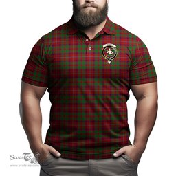 Scottish Shaw of Tordarroch Red Dress Tartan Mens Polo Shirt with Family Crest Scottish Polo Shirt Scottish Plaid Tartan Plaid - ScotsTee - scotstee.com