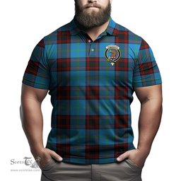 Scottish Wedderburn Tartan Mens Polo Shirt with Family Crest Scottish Polo Shirt Scottish Plaid Tartan Plaid - ScotsTee - scotstee.com