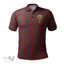Scottish Sinclair Tartan Mens Polo Shirt with Family Crest Scottish Polo Shirt Scottish Plaid Tartan Plaid - ScotsTee - scotstee.com