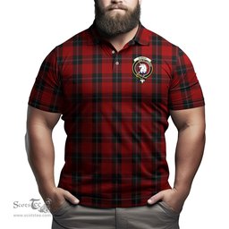 Scottish Ramsay Tartan Mens Polo Shirt with Family Crest Scottish Polo Shirt Scottish Plaid Tartan Plaid - ScotsTee - scotstee.com