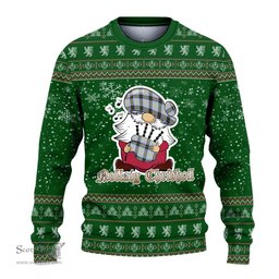Scottish Bell Clan Christmas Family Tartan Ugly Sweater with Funny Gnome Playing Bagpipes Scottish Plaid Tartan Plaid - ScotsTee - scotstee.com