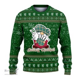 Scottish Alberta Province Canada Clan Christmas Family Tartan Ugly Sweater with Funny Gnome Playing Bagpipes Scottish Plaid Tartan Plaid - ScotsTee - scotstee.com