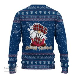 Scottish Brodie Dress Clan Christmas Family Tartan Ugly Sweater with Funny Gnome Playing Bagpipes Scottish Plaid Tartan Plaid - ScotsTee - scotstee.com