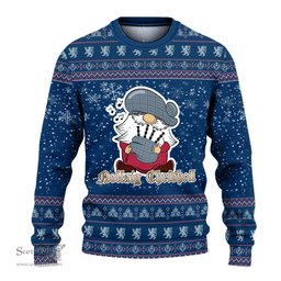 Scottish Conquergood Clan Christmas Family Tartan Ugly Sweater with Funny Gnome Playing Bagpipes Scottish Plaid Tartan Plaid - ScotsTee - scotstee.com