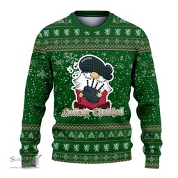 Scottish Galbraith Clan Christmas Family Tartan Ugly Sweater with Funny Gnome Playing Bagpipes Scottish Plaid Tartan Plaid - ScotsTee - scotstee.com