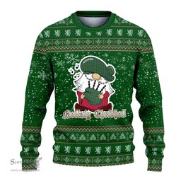 Scottish Gayre Dress Clan Christmas Family Tartan Ugly Sweater with Funny Gnome Playing Bagpipes Scottish Plaid Tartan Plaid - ScotsTee - scotstee.com