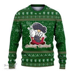 Scottish Kildare County Ireland Clan Christmas Family Tartan Ugly Sweater with Funny Gnome Playing Bagpipes Scottish Plaid Tartan Plaid - ScotsTee - scotstee.com