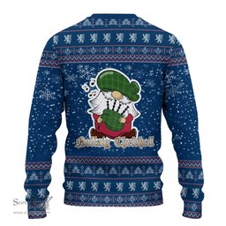 Scottish Forrester or Foster Hunting Clan Christmas Family Tartan Ugly Sweater with Funny Gnome Playing Bagpipes Scottish Plaid Tartan Plaid - ScotsTee - scotstee.com